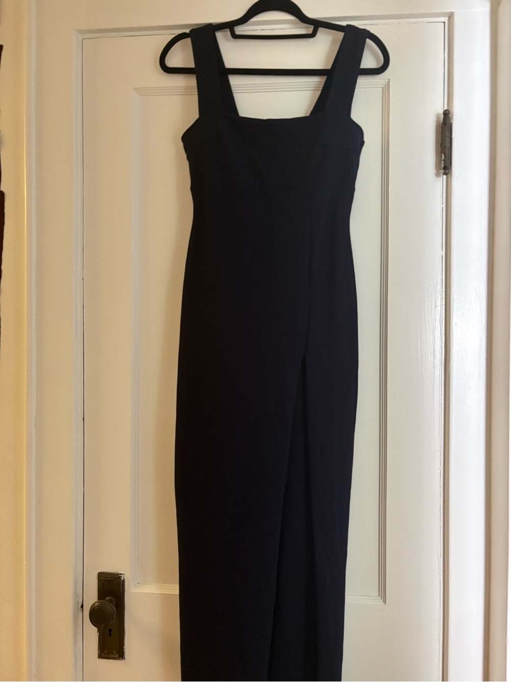 Boohoo Black Maxi Square-Neck Sleeveless Dress